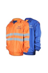 J408 custom wholesale double sided jackets, waterproof windproof jacket, custom reflective tape jacket